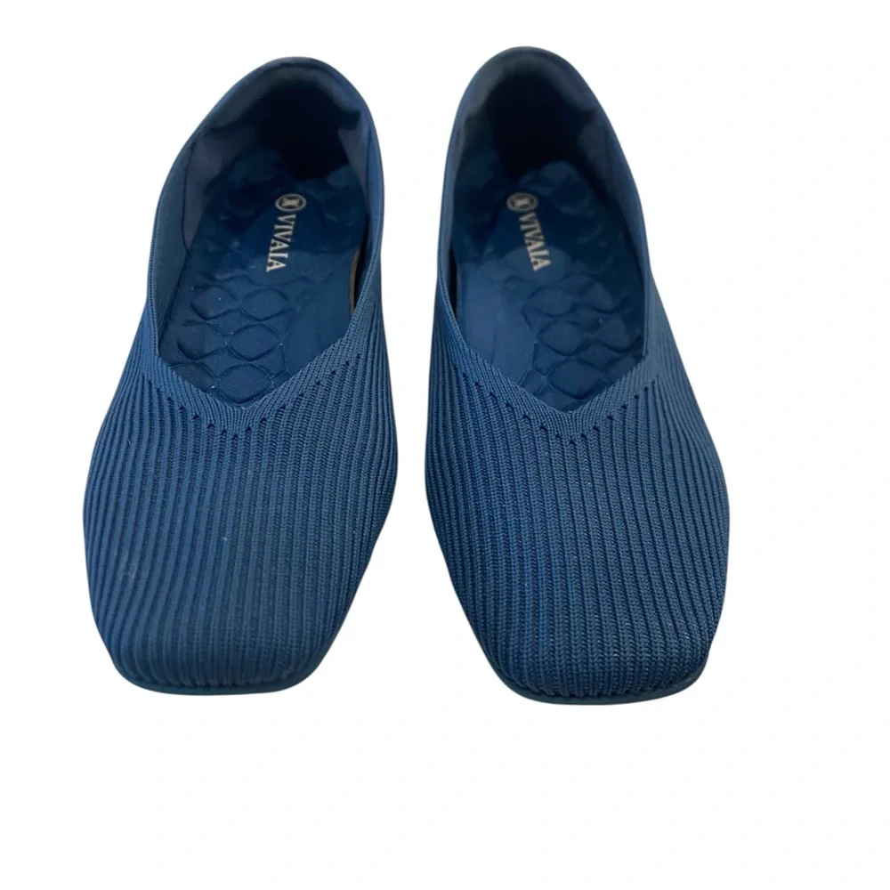 Viviaia Margot Walker Lightweight Square Toe Flats Navy 37 - Picture 3 of 7